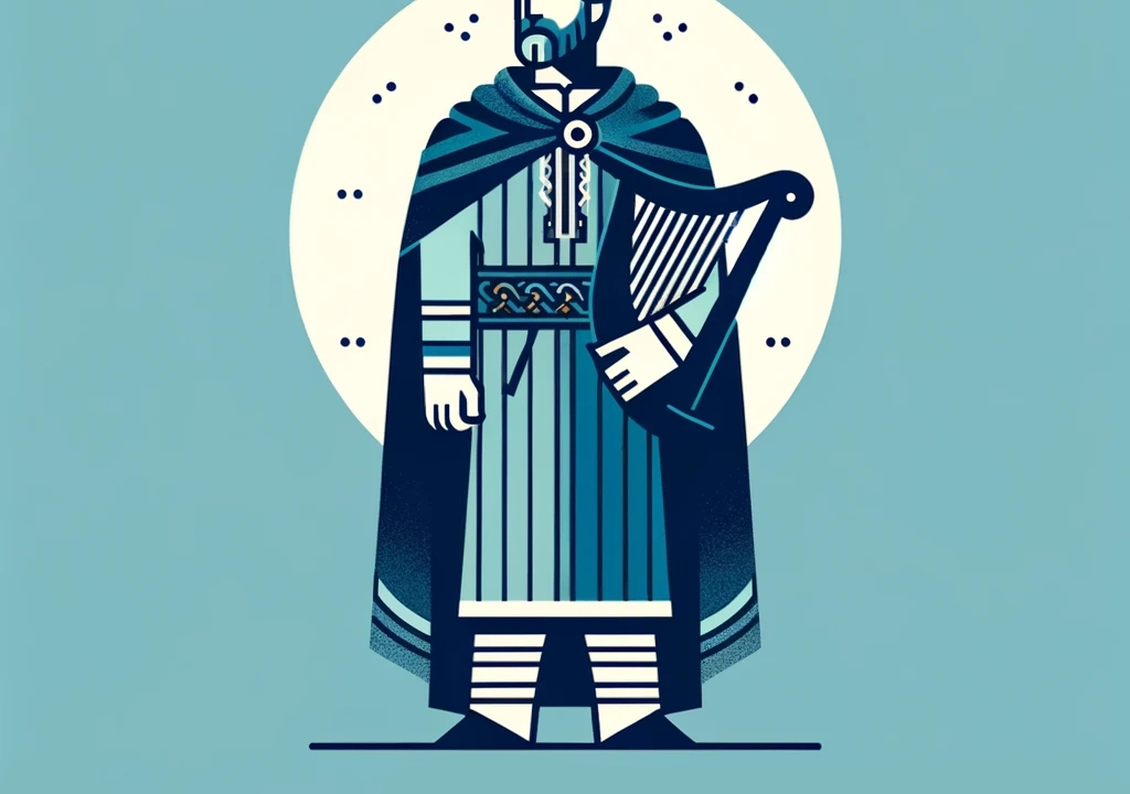 Illustrated concept of Bragir, the Python-Based CLI for Transcribing and Translating Videos using OpenAI, depicted as a regal figure with a harp, evoking the tool's elegance and proficiency.