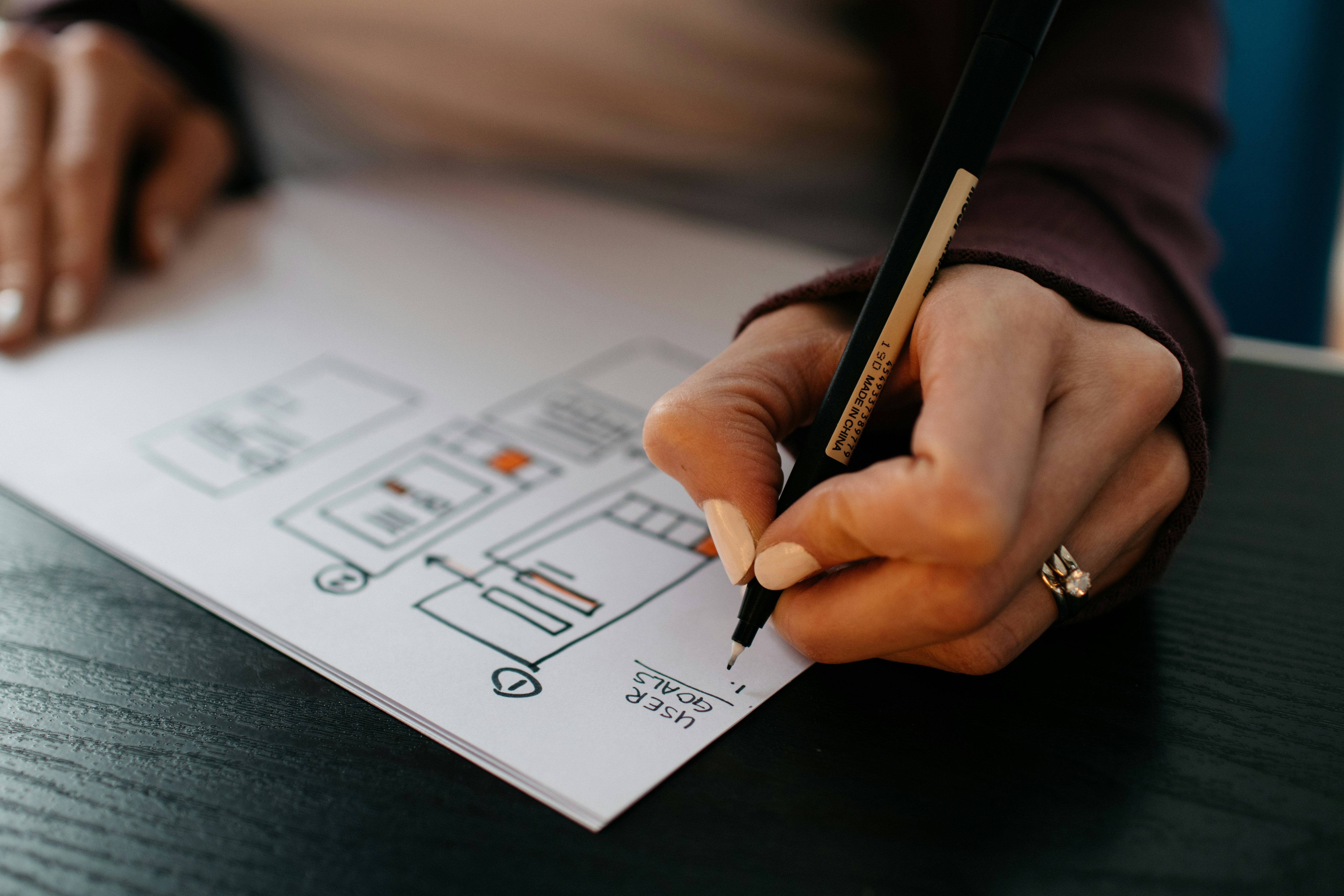 Entrepreneur planning MVP development phases using a step-by-step guide to developing your MVP with Python for startups, detailed on paper.